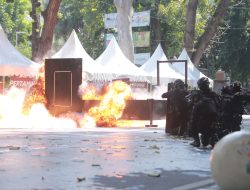 Polda NTB Gelar Simulasi Sispamkota Pengamanan Pemilu 2024