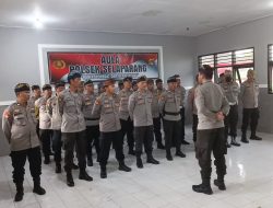 Polsek Selaparang Gelar Apel Anev Polisi Lingkungan
