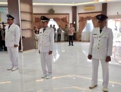 Sekda atas nama Plt. Bupati Langkat, Lantik Tiga Kepala Desa Pengganti Antar Waktu