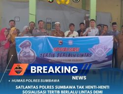 Cegah Kecelakaan Lalulintas, Satlantas Polres Sumbawa Sosialisasi di Desa Brang Rea