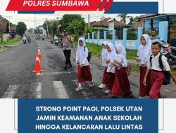 Polsek Utan Jamin Keamanan Anak Sekolah Hingga Kelancaran Lalu Lintas