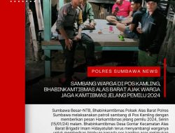 Jelang Pemilu 2024, Bhabinkamtibmas Albar Ajak Warga Jaga Kamtibmas 