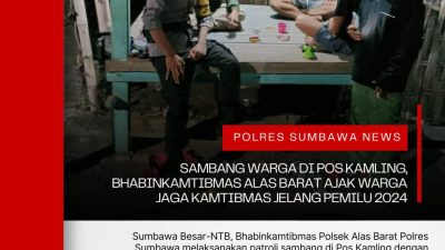 Jelang Pemilu 2024, Bhabinkamtibmas Albar Ajak Warga Jaga Kamtibmas 