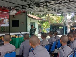 Jelang acara Pembaretan, Kodim Loteng Turut Membekali Bintara Polri Angkatan 49 Dan 50 Di Makodim