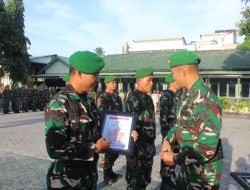 Korp Raport Pindah Satuan, Dandim 1615/Lotim Ingatkan Jaga Kekompakan dan Kebersamaan