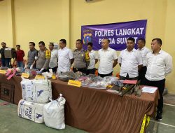 Polres Langkat Rilis Ungkap Kasus Selama Bulan Januari 2024