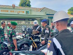 Denpom IX/2 Mataram Berikan Sosialisasi, Dandim 1615/Lotim Instruksikan Prajurit Harus Taat Dalam Berlalu Lintas