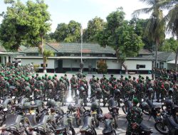 Pastikan Kesiapan Personel dan Alkap, Dandim 1615/Lotim Pimpin Apel Gelar Pasukan Pam Pemilu 2024