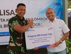 TNI dan BRI Selong Kolaborasi Rehab RTLH