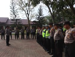 Polres Langkat Apel Perketat Pengamanan Pleno Terakhir di Kantor Pegnasos Stabat