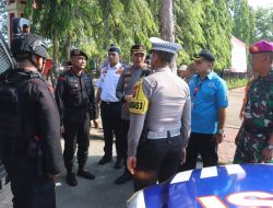 Wakapolres Langkat Pimpin Apel Gelar Pasukan Operasi Ketupat Toba 2024