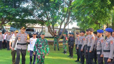 Kapolres Lombok Utara Pimpin Apel Gelar Pasukan Operasi Ketupat Rinjani 2024