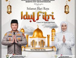 Kapolres Sumbawa Barat Beserta Staff dan Bhayangkari Mengucapkan Selamat Hari Raya Idul Fitri 1445 H