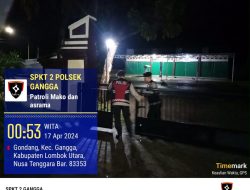Kondusifkan Harkamtibmas, Polsek Gangga Gelar Patroli