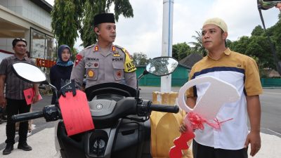 Polres Loteng Kembalikan Motor Curian ke Pemiliknya