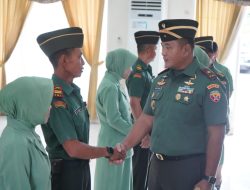 Danrem 162/WB Menekankan Pentingnya Dedikasi Lebih Tinggi pada Acara Korp Raport Kenaikan Pangkat
