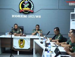 Korem 162/WB dan Jajaran Gelar Audit Kinerja dari Itdam IX/Udayana