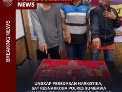 Edarkan Narkoba, Sat Resnarkoba Polres Sumbawa Tangkap 3 Pelaku asal Alas