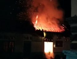 Polres Loteng Datangi TKP Kebakaran Ruang Kantor Madrasah Tsanawiyah Praya