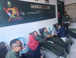 Sambut HUT ke-78 , Polisi Militer Angkatan Darat, Denpom IX/2 Mataram Gelar Bakti Sosial Donor Darah