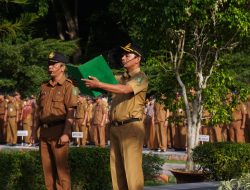 Pj. Bupati Langkat Diwakili Sekda Amril Dalam Apel Gabungan, Mengajak Masyarakat Sukseskan Budidaya Udang