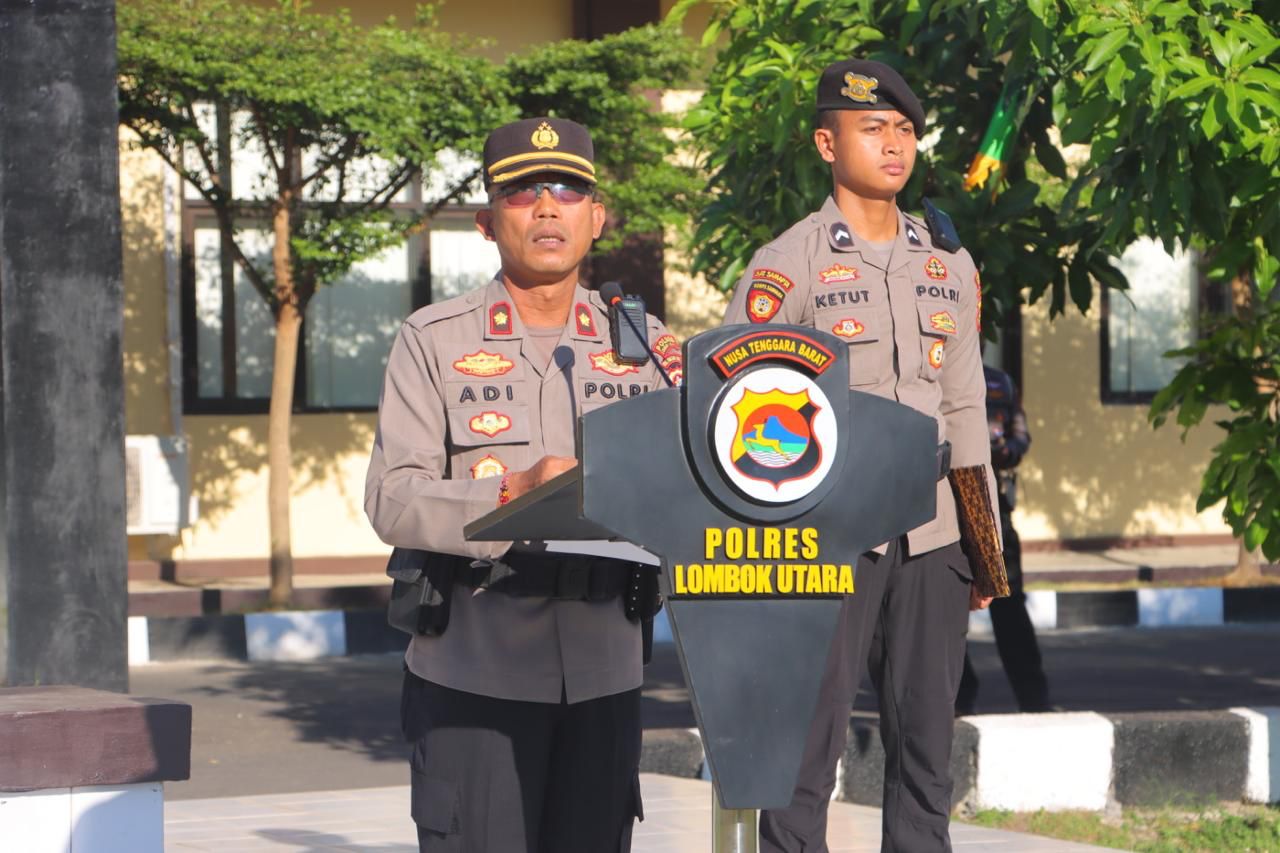 Wakapolres Lombok Utara Pimpin Apel Jam Pimpinan, Tekankan Pentingnya Cooling System Jelang Pilkada 2024