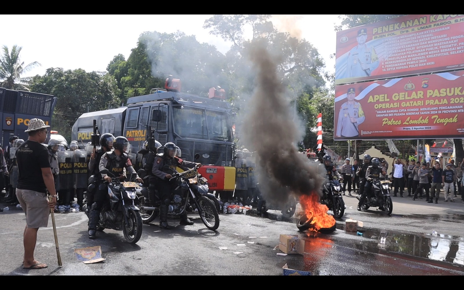 Polres Loteng Gelar Simulasi Sispamkota Jelang Pilkada Serentak 2024