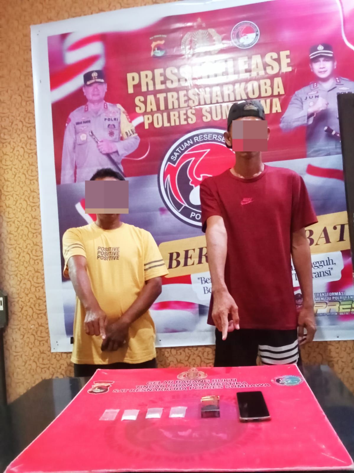 Satresnarkoba Polres Sumbawa Amankan 2 Terduga Pelaku Penyalagunaan Narkotika Di Lopok