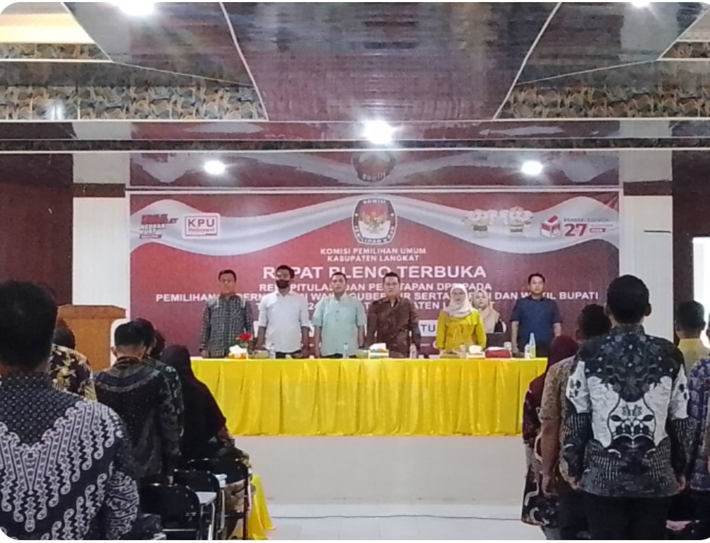 KPU Langkat Rapat Pleno DPS Pilkada Serentak 2024