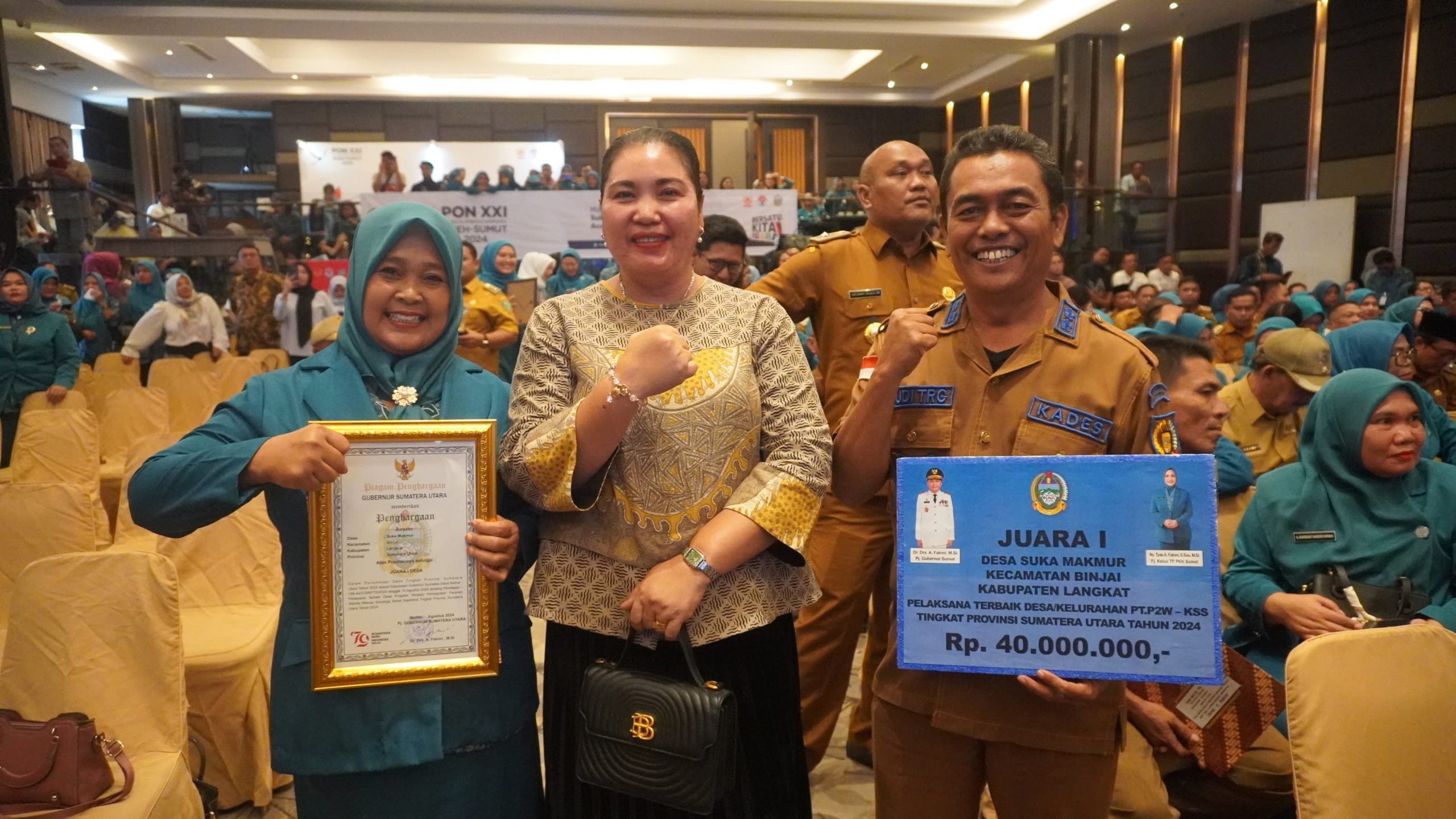 Semangat Kolaborasi Bawa Desa Suka Makmur Raih Juara 1 PTP2WKSS Tingkat Sumut