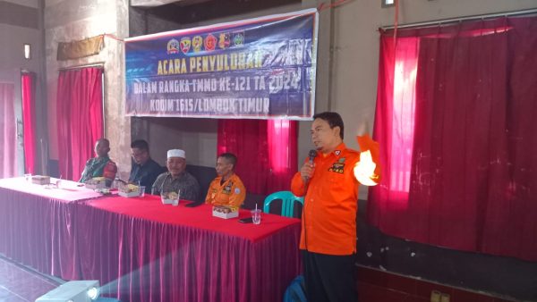 Kodim 1615/Lotim Gelar Penyuluhan Penanggulangan Bencana Alam