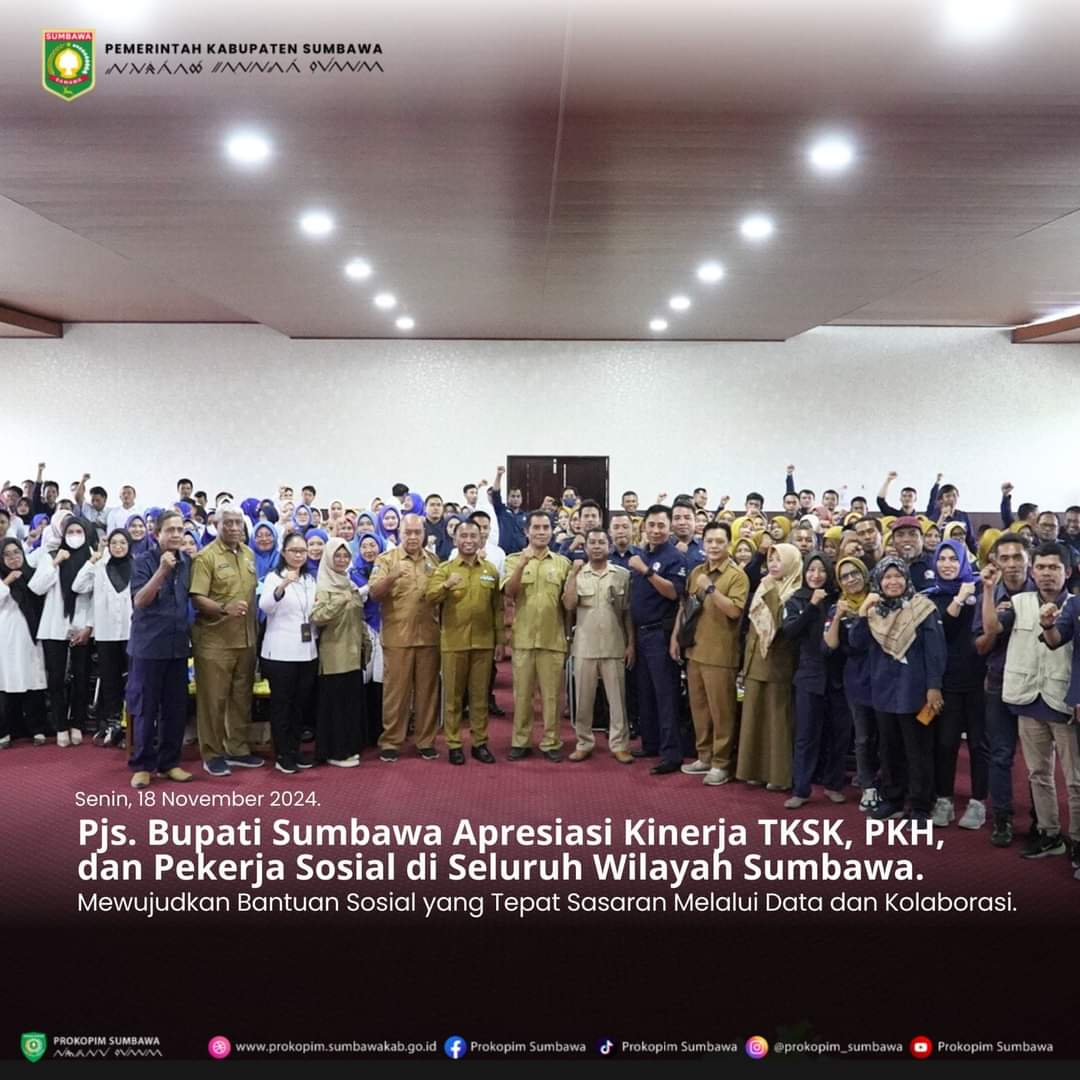 Pjs. Bupati Sumbawa Apresiasi Kinerja TKSK, PKH, dan Pekerja Sosial