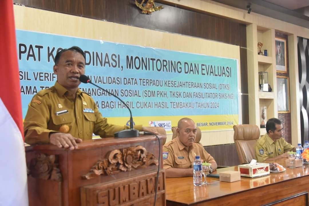 Pimpin Rakor dan Monev DTKS, Pjs. Bupati Sumbawa : “Data adalah Jantung Setiap Perencanaan