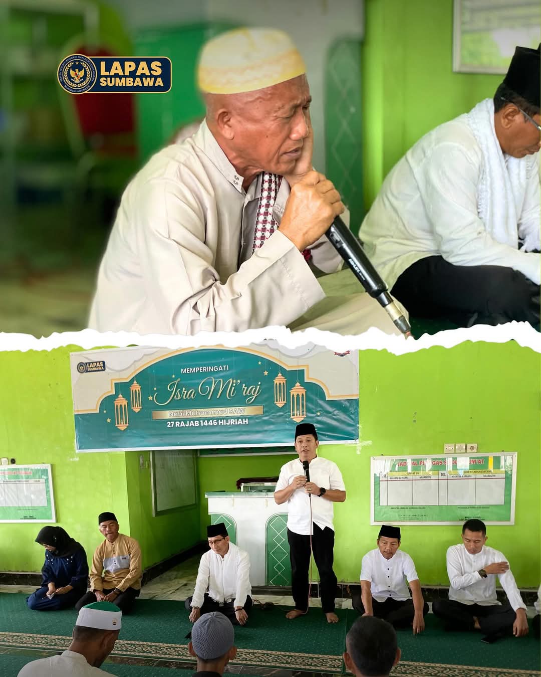 Petugas dan Wabin Lapas Sumbawa Peringati Isra’ Mi’raj 1446 H, Kalapas Ingatkan Suri Tauladan Nabi