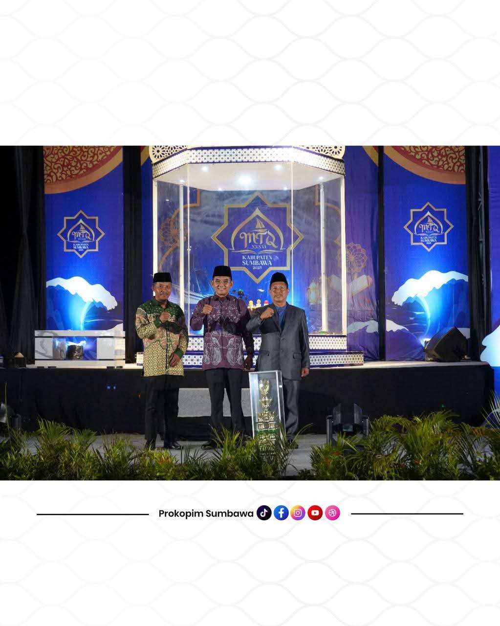 MTQ Tingkat Kabupaten, Wabup Ansori Berikan Beasiswa Untuk Para Juara