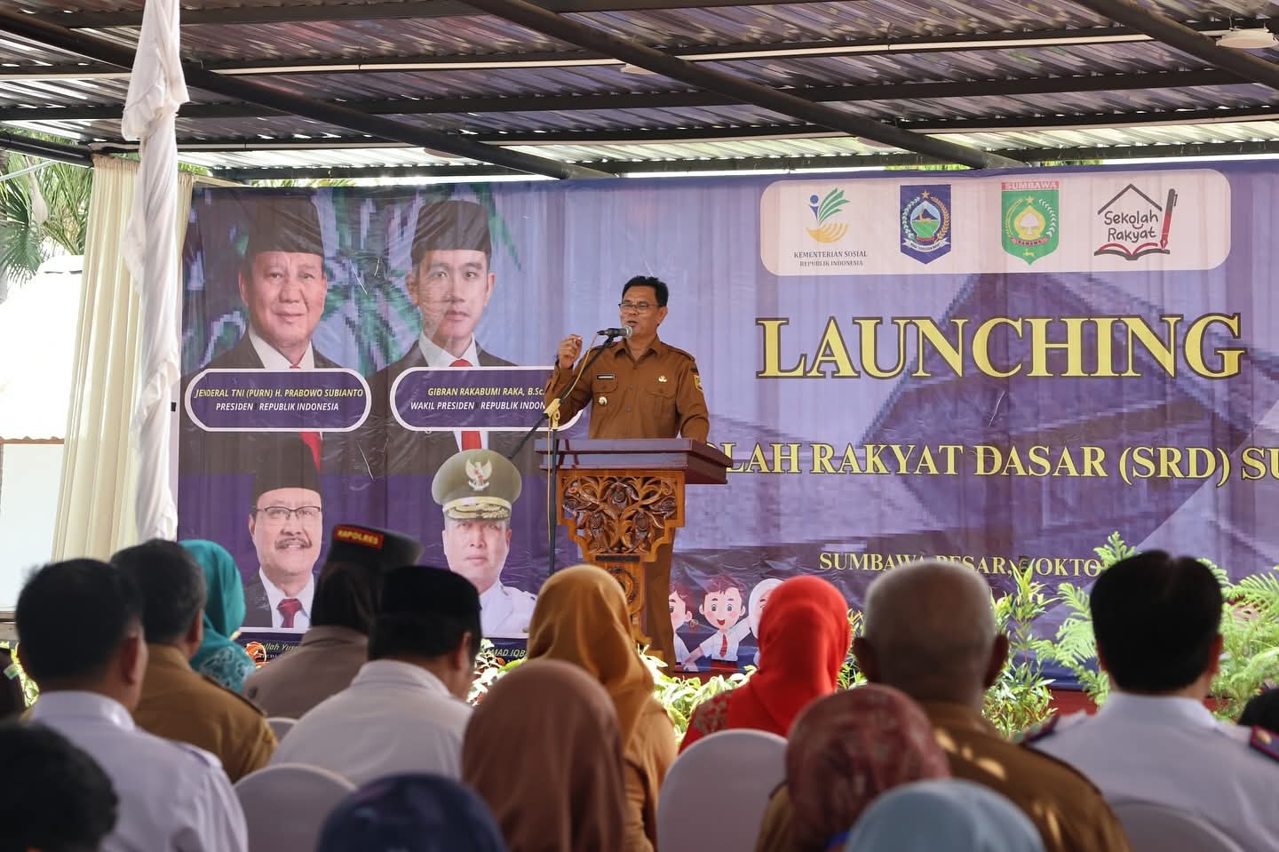 Bupati Jarot Launching Sekolah Rakyat Dasar 5 Sumbawa