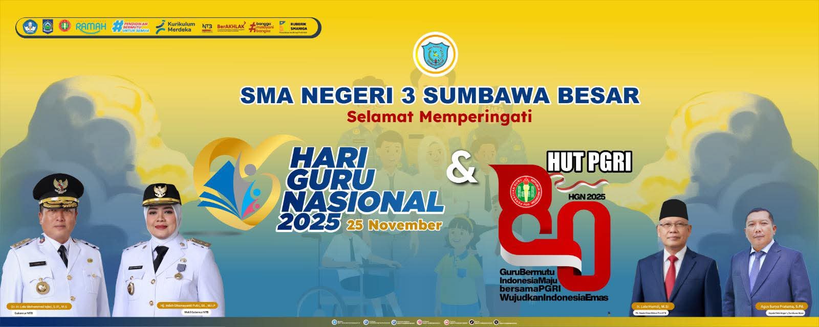 Keluarga Besar SMAN 3 Sumbawa Besar Mengucapkan Selamat Hari Guru Nasional 2025