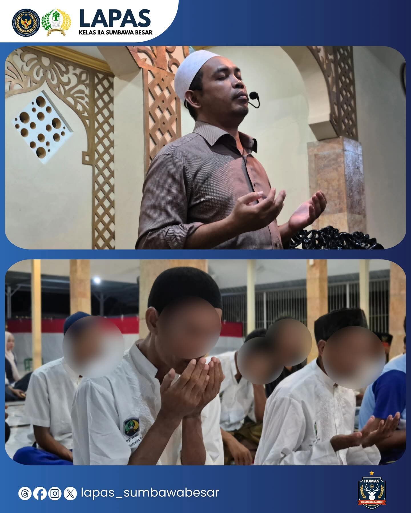 Cahaya Nuzulul Qur’an di Balik Jeruji, Lapas Sumbawa Besar Gelar Khataman Al-Qur’an Bersama Warga Binaan