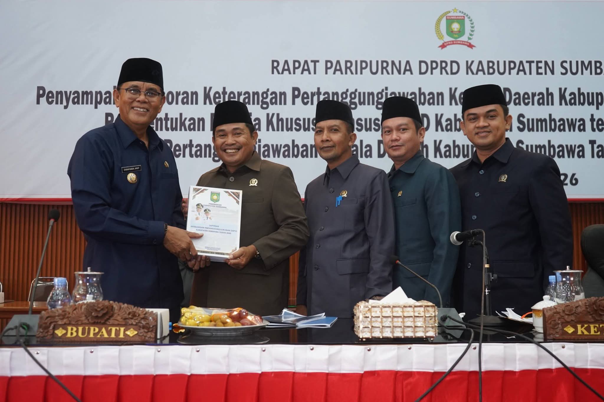 LKPJ 2025, Bupati Minta Masukan dan Saran DPRD Sunbawa