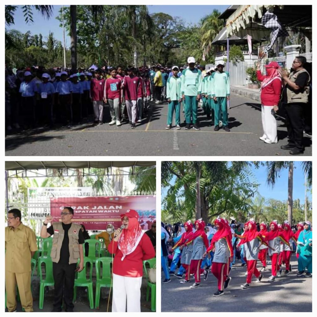 Wabup Sumbawa Lepas 162 Regu Gerak Jalan SMP/SMA Sederajat se Kabupaten