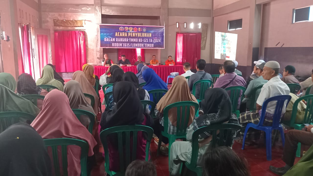 Kegiatan Non-Fisik TMMD ke-121 Kodim 1615/Lotim Penyuluhan Penanggulangan Bencana Alam oleh BPBD Lombok Timur