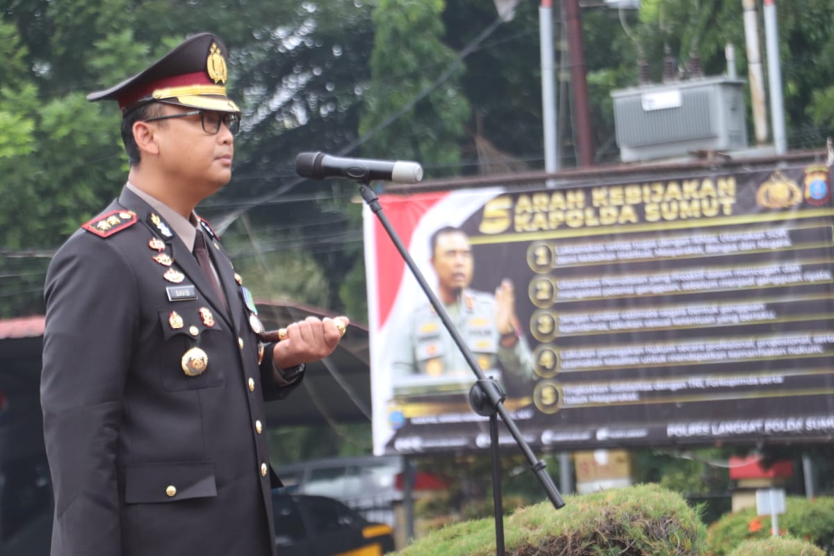 Kapolres Langkat Pimpin Upacara Pengibaran Bendera Merah Putih di HUT RI ke-79