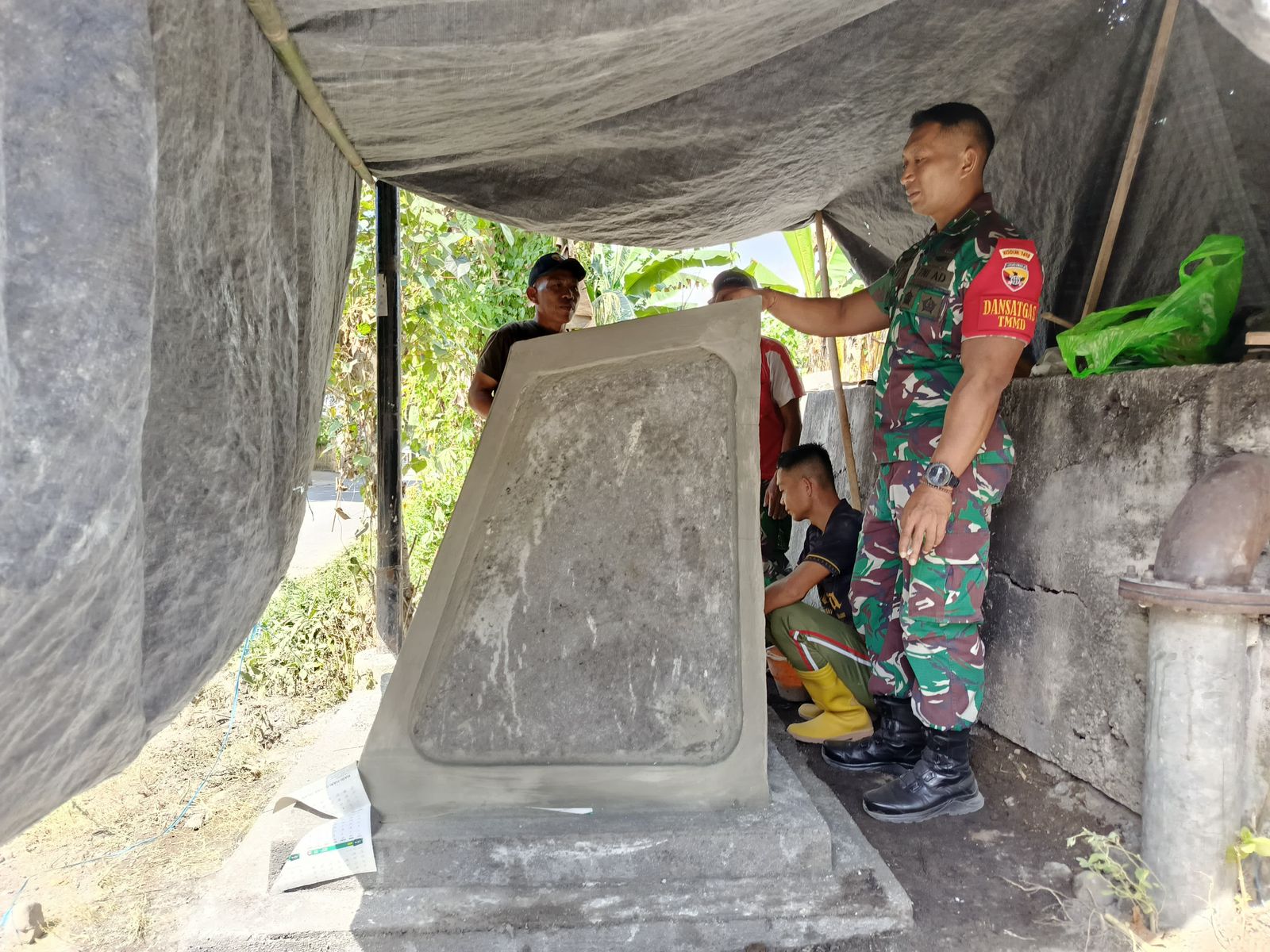 Dandim 1615/Lotim Turun Langsung Cek Prasasti Tugu TMMD Ke-121