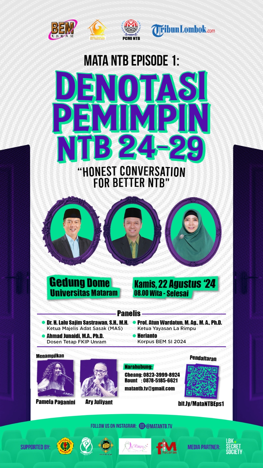 Badan Eksekutif Mahasiswa ( BEM ) Universitas Mataram kembali menggelar Dialog terbuka dengan Motto “Honest Conversation for Better NTB”
