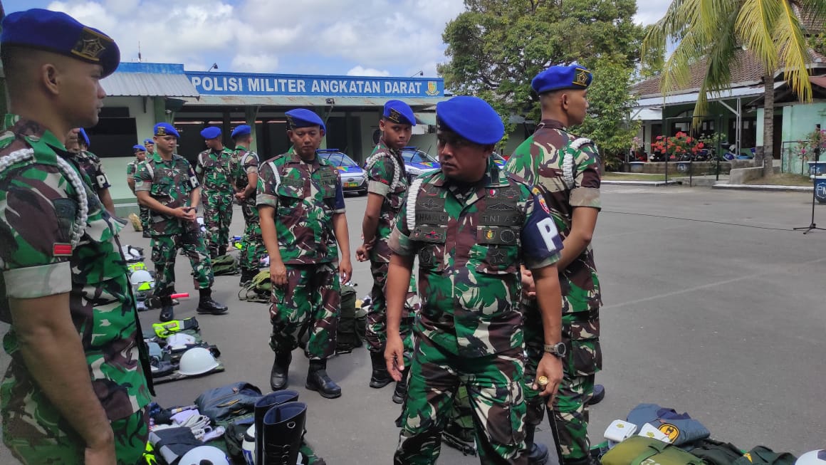 Dandenpom lX/2 Mataram Pimpin Gelar Apel Kesiapan Personil dan Materil Dalam Rangka Pengamanan KTT IAF Provinsi Bali 2024.