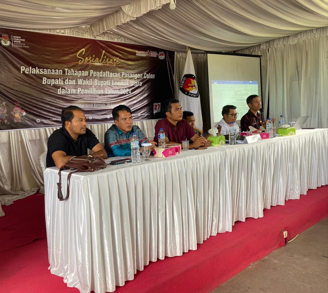 Satgas Preemtif Ops Mantap Praja 2024 Monitoring Sosialisasi Pendaftaran Paslon Bupati dan Wakil Bupati KLU 2024.