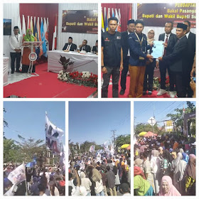 Diringi Massa Ribuan ke KPU Sumbawa, Pasangan Novi-Talif Akan Lakukan Percepatan Pembangunan