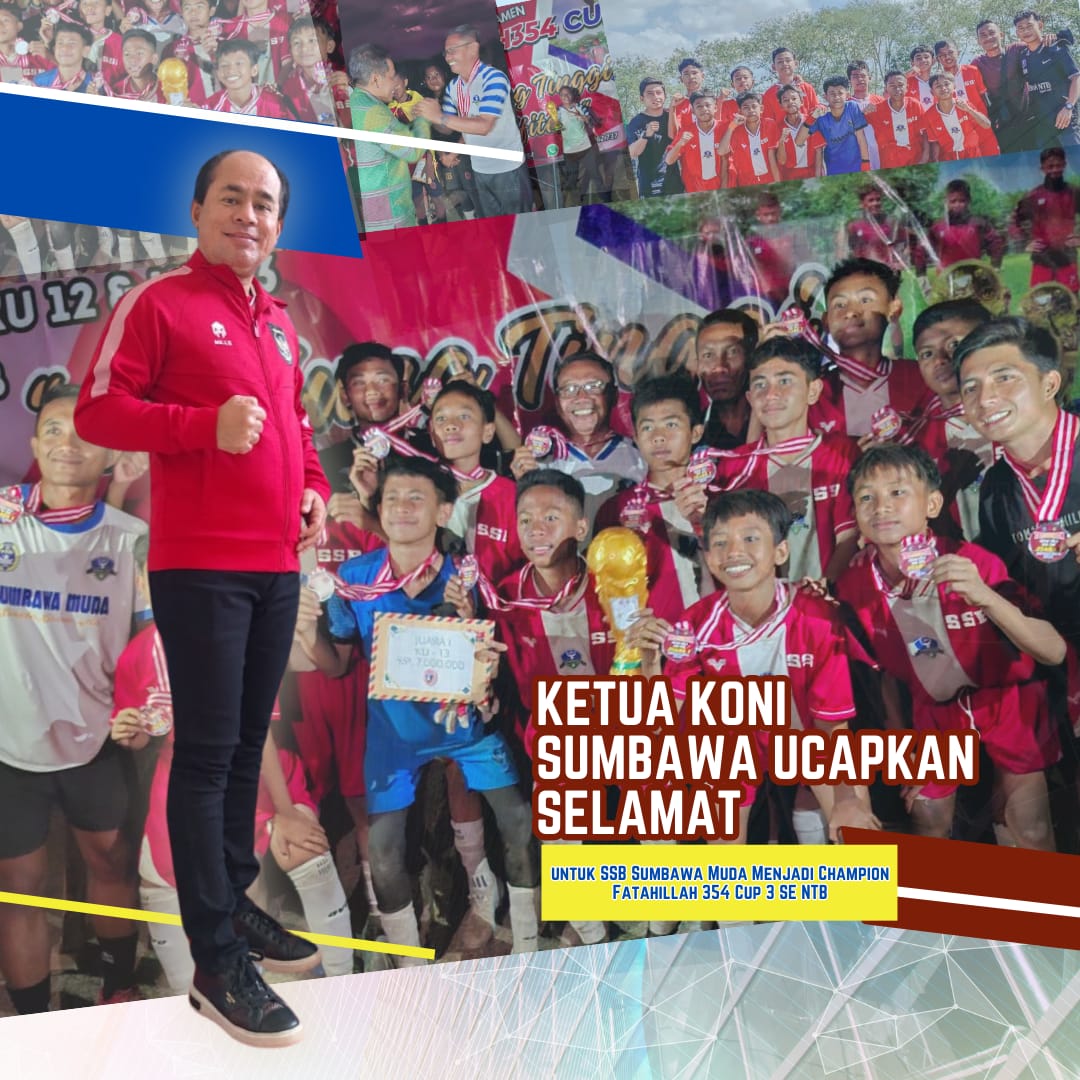 Ketua KONI Sumbawa Ucapkan Selamat untuk SSB Sumbawa Muda Menjadi Champion Fatahillah 354 Cup 3 Se NTB