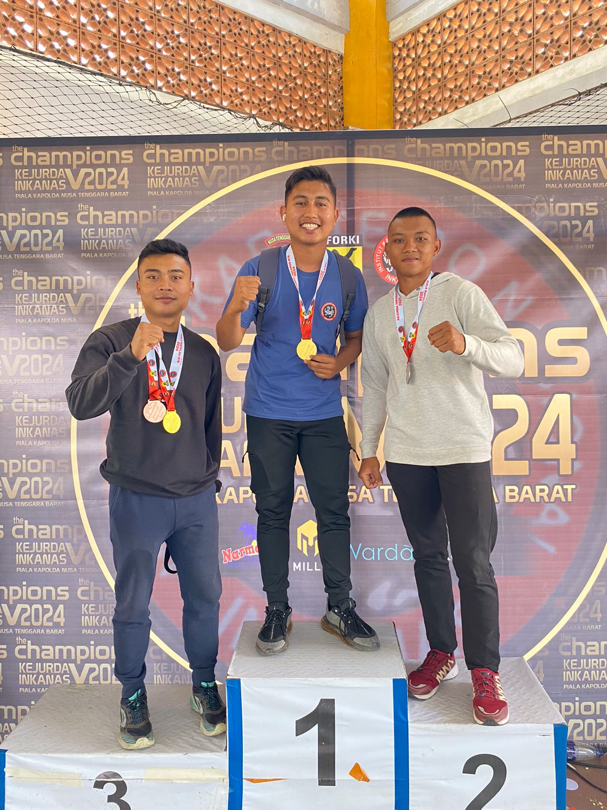 Anggota Polres Loteng Juara 1 Kejuaraan Karate Inkanas Kapolda Cup 2024