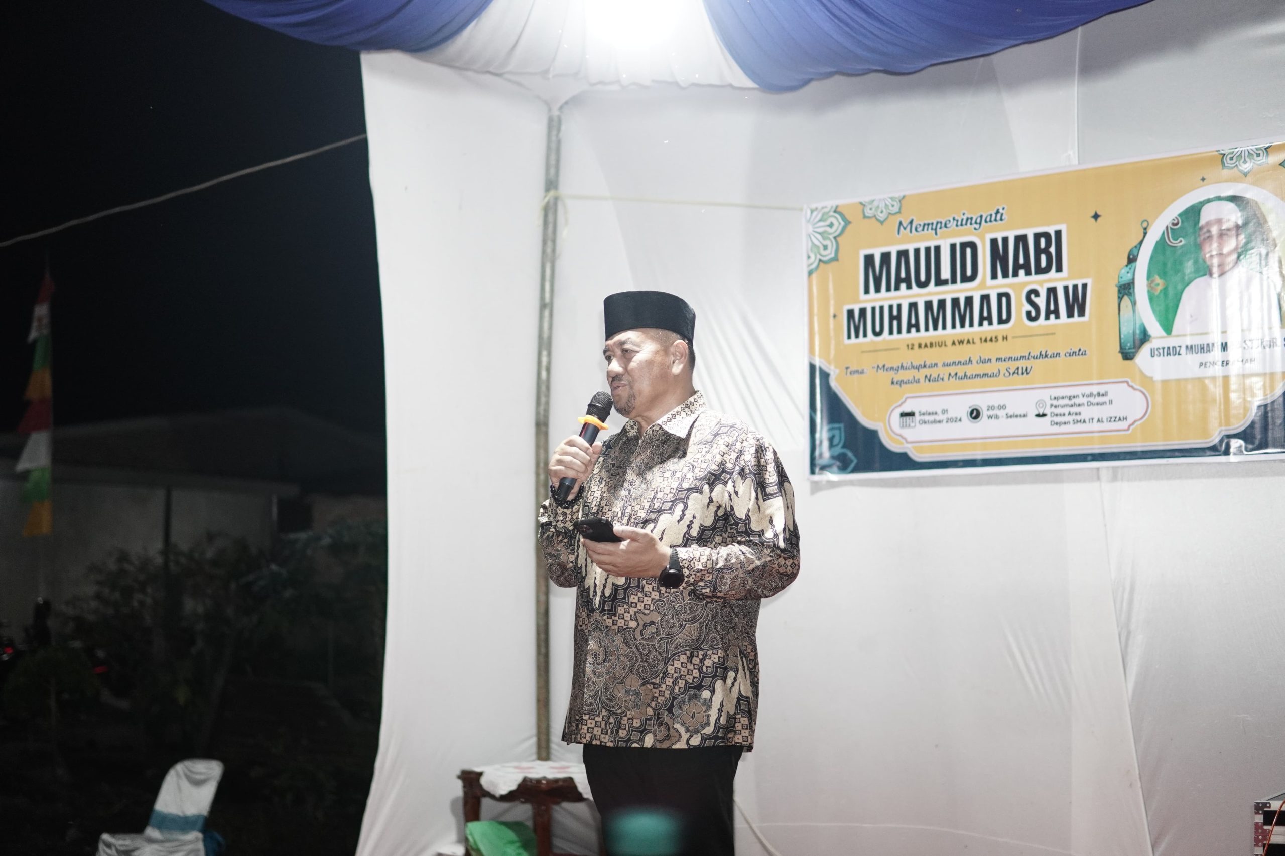 Di Dampingi Ketua PKS Rodial, Baharuddin Hadiri Kegiatan Maulid Nabi